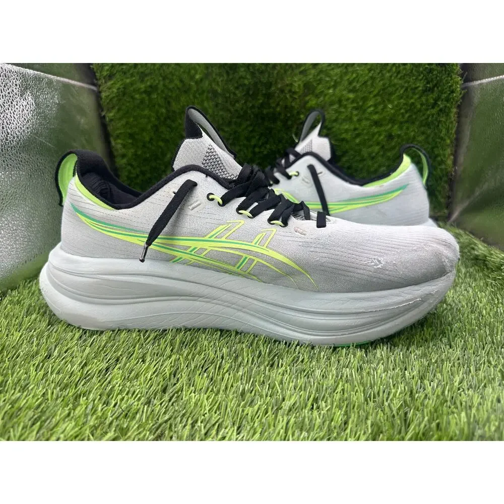 Asics Gel-Nimbus 28 1011C127 Athletic Sneaker Men's 11.5 Gray Knit Gym Jogging